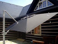 Slunečník Zangenberg 300 x 300 cm - černý